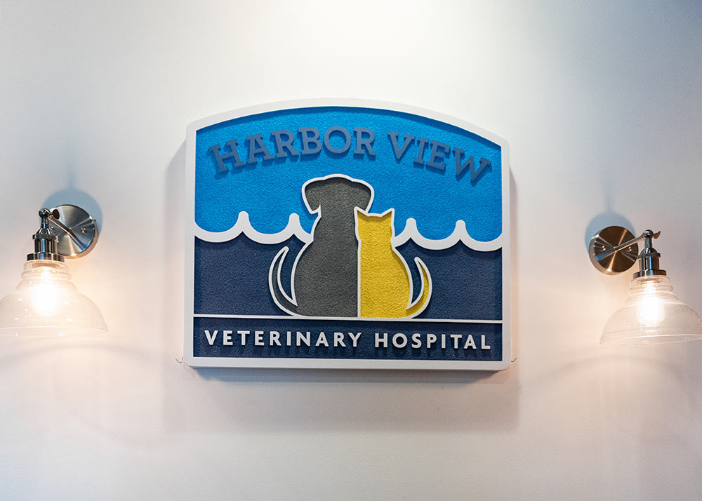 Harbor View Veterinary Hospital - interior sign